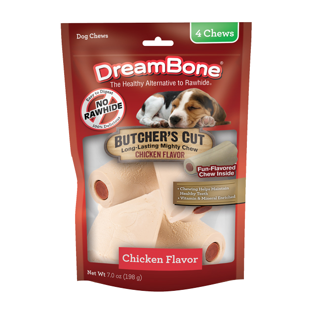 DreamBone Puffy Rolls Chews for Dogs 8 Count Treat Your Dog to Easy to Digest Rawhide Free Chews Made with Real Peanut Butter and Bison DreamBone